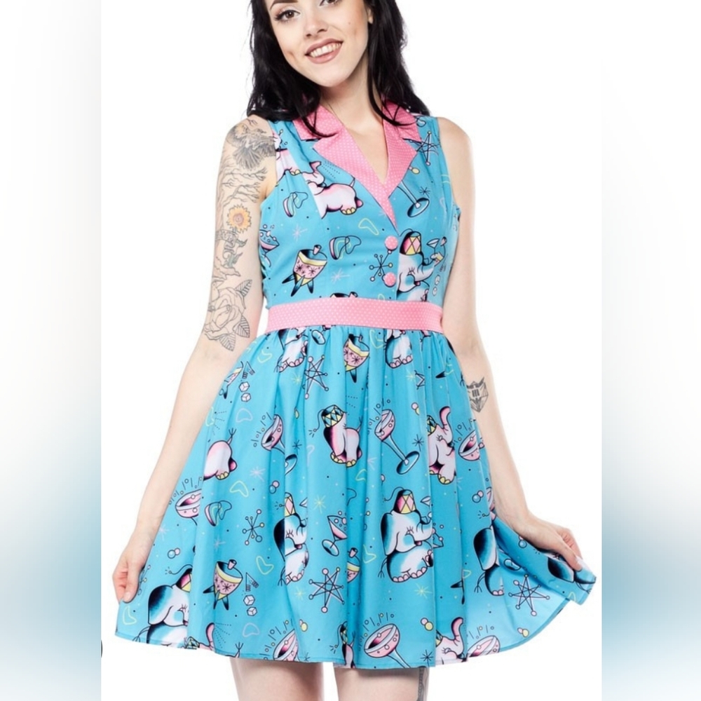 Sourpuss Elephants June Dress